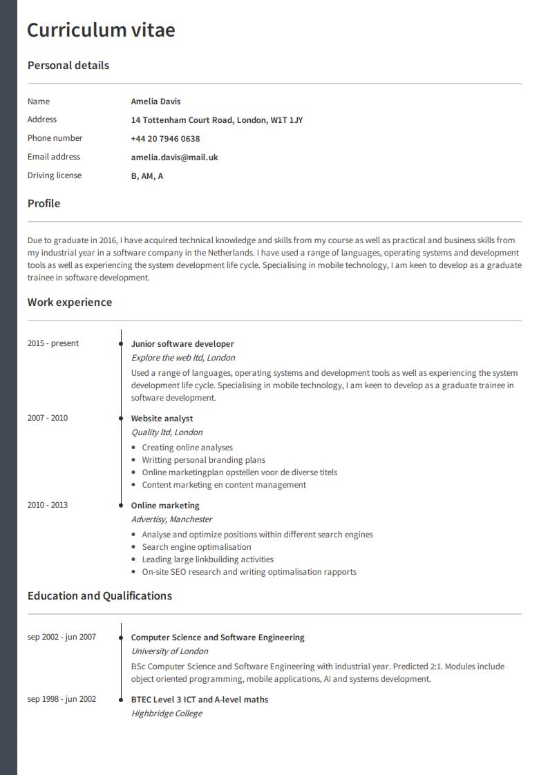 Besplatan primer CV-ja Besplatan primer CV-ja