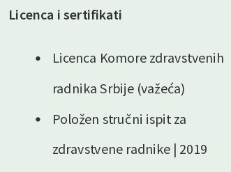 sertifikati u cv-ju fizioterapeuta