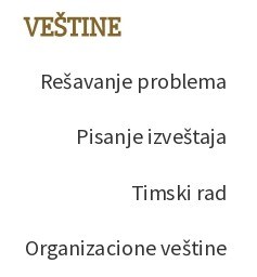 vestine u cv-ju za praksu