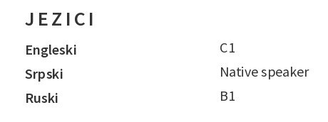 jezici u cv-ju profesora jezci u cv-ju profesora
