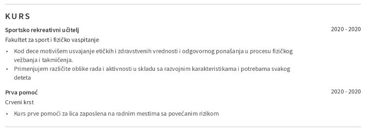 kursevi u cv-ju profesora kursevi u cv-ju profesora