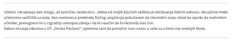 licni profil u cv-ju profesora licni profil u cv-ju profesora